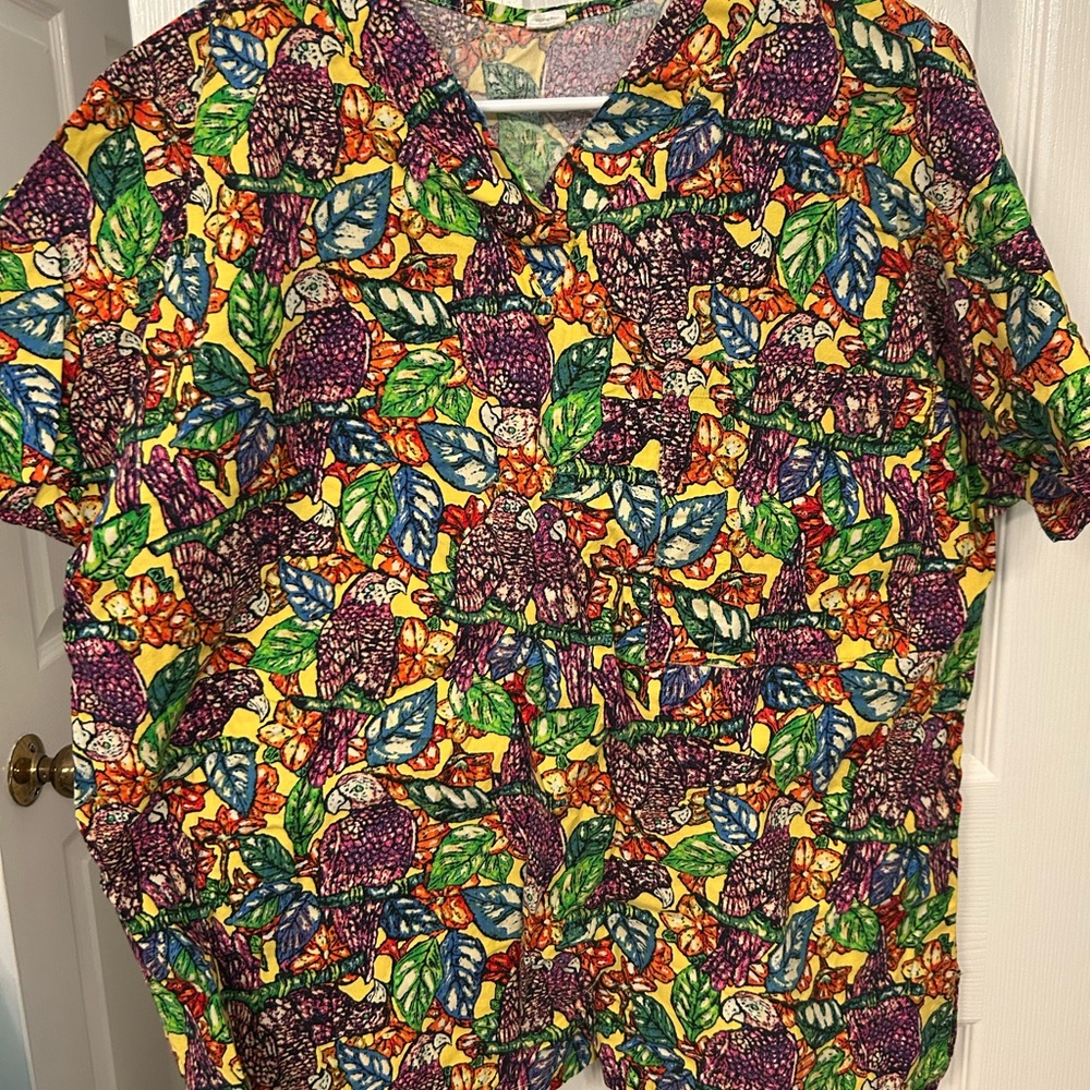 3/$25 on $15 Key West Brand Floral Multicolor Women's Scrub Top